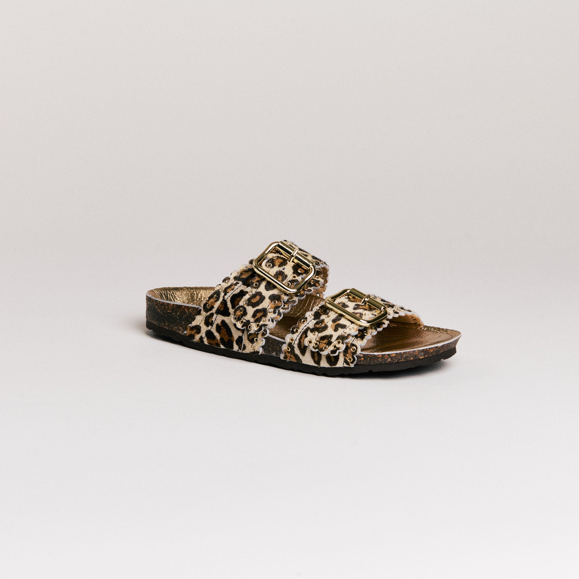Mules femme Semerdjian Arianna cavallino léopard vue latérale