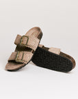 Mules femme Semerdjian Arianna cuir crosta coconut vue latérale