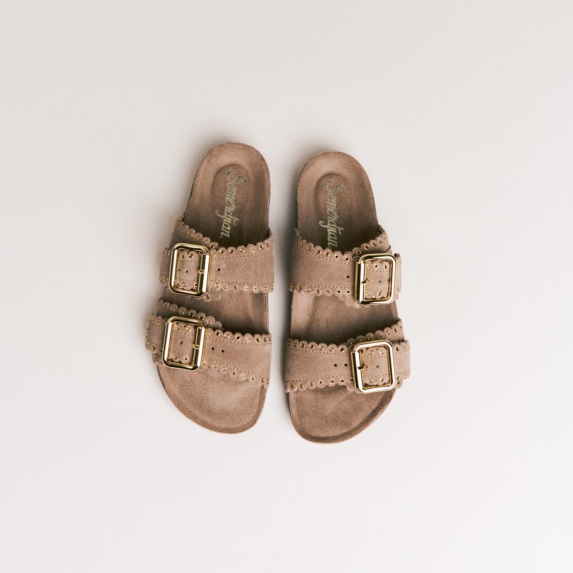 Mules femme Semerdjian Arianna cuir crosta coconut made in Europe