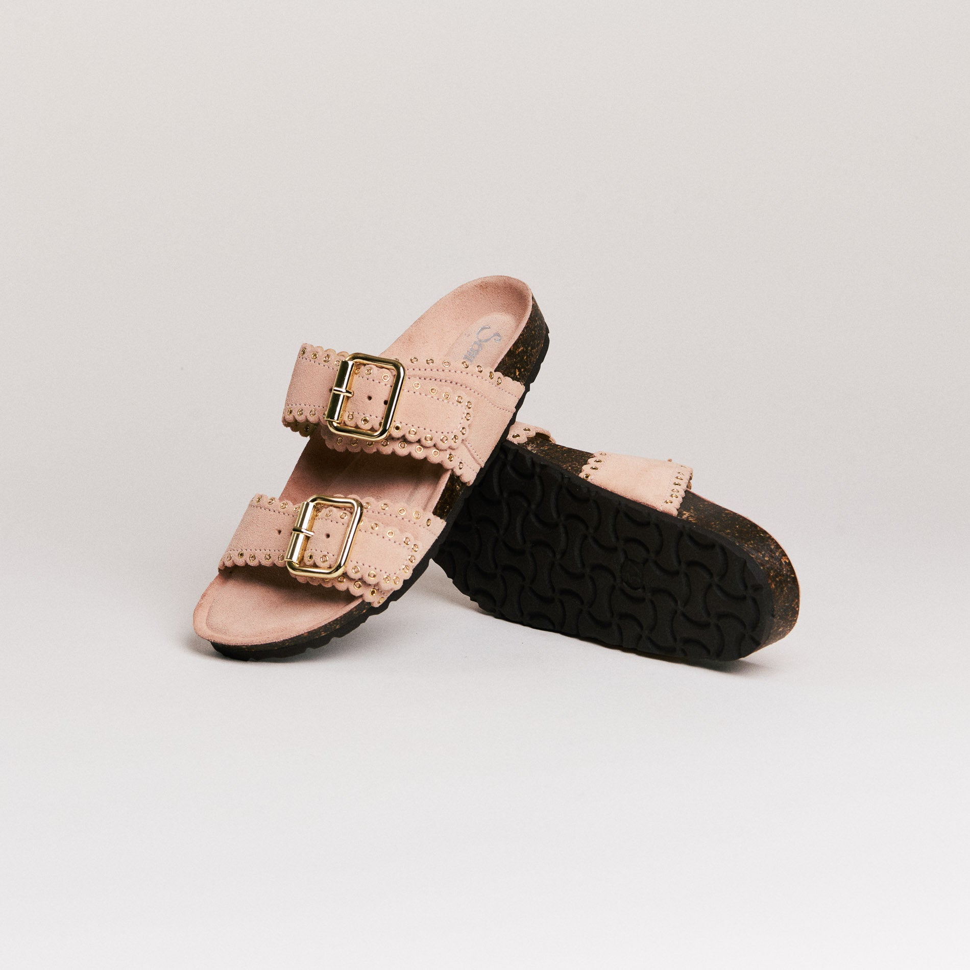 Mules femme Semerdjian Arianna cuir crosta milo vue latérale