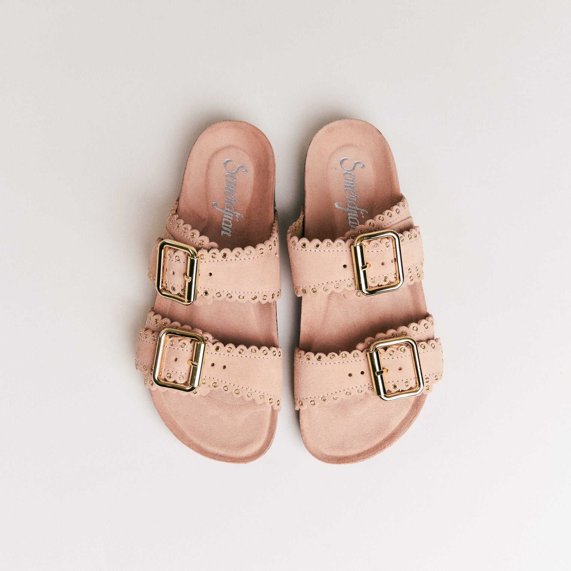 Mules femme Semerdjian Arianna cuir crosta milo vue de face