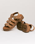 Sandales femme Semerdjian Delia cuir crosta taupe 