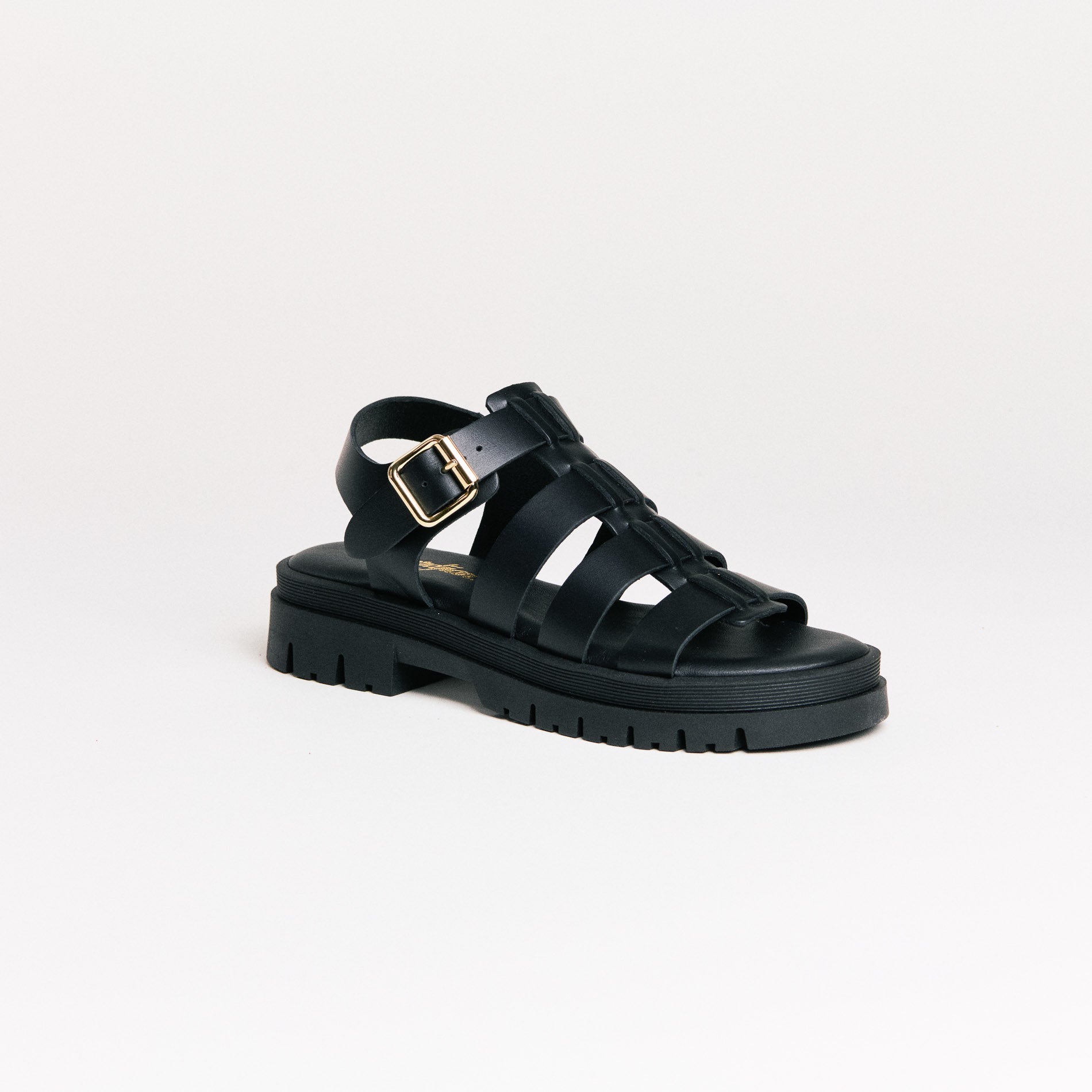 Sandales femme Semerdjian Delia cuir vitello noir semelle confort
